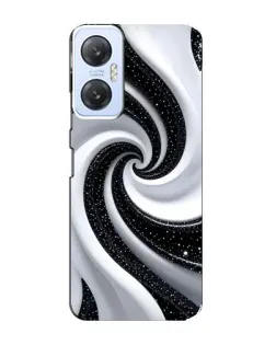 Чехол для Infinix Hot 20 (5G) с картинкой «Черно-белая спираль»