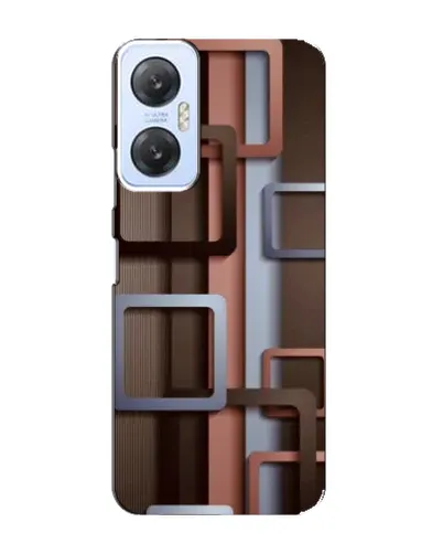 Чохол для Infinix Hot 20 (5G) з картинкою «Коричневі об'ємні квадрати»