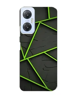 Чохол для Infinix Hot 20 (5G) з картинкою «Зелені геометричні лінії»