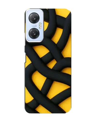 Чохол для Infinix Hot 20 (5G) з картинкою «Чорне жовте переплетення»