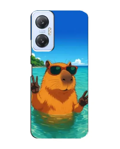 Чехол для Infinix Hot 20 (5G) с картинкой «Морская капибара»