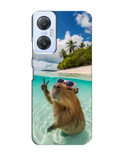Чехол для Infinix Hot 20 (5G) с картинкой «Капибара на море»