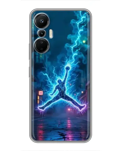 Чехол для Infinix Hot 20 (4G) с картинкой «Jordan Gold Jumpman»