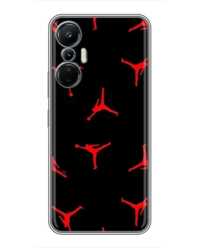 Чехол для Infinix Hot 20 (4G) с картинкой «Jordan Red Pattern»