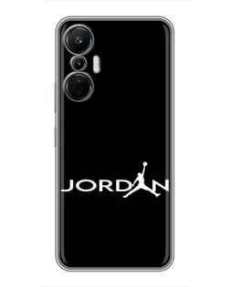 Чехол для Infinix Hot 20 (4G) с картинкой «Jordan White Logo»