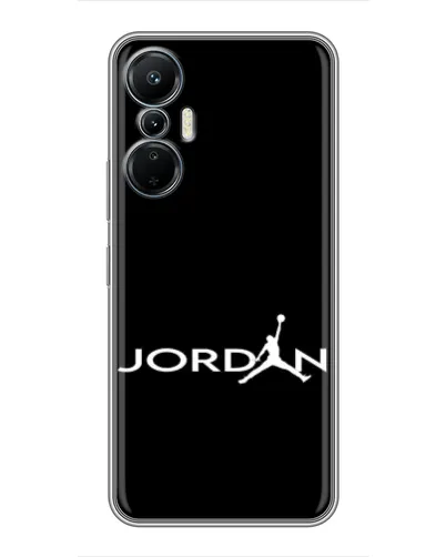 Чехол для Infinix Hot 20 (4G) с картинкой «Jordan White Logo»