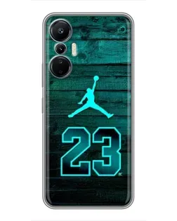 Чехол для Infinix Hot 20 (4G) с картинкой «Jordan Cyan 23»
