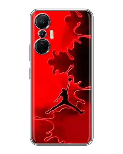 Чехол для Infinix Hot 20 (4G) с картинкой «Jordan Red Smoke»