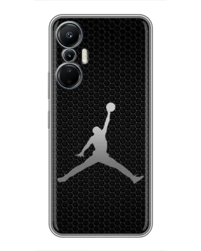 Чехол для Infinix Hot 20 (4G) с картинкой «Jordan Dark Carbon»