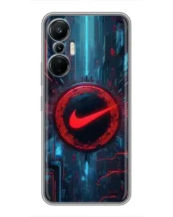 Чехол для Infinix Hot 20 (4G) с картинкой «Техногенный стиль Nike»