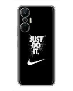 Чехол для Infinix Hot 20 (4G) с картинкой «Текстовый принт Nike»