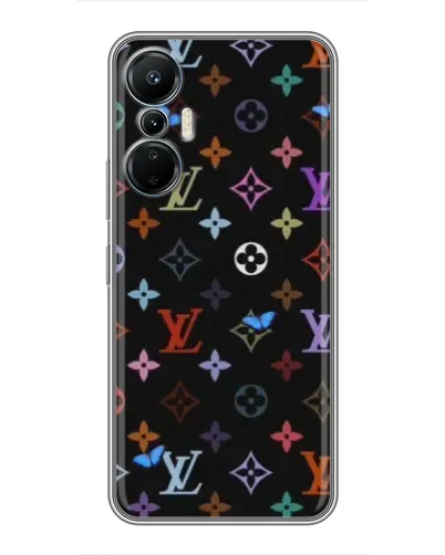Чохол для Infinix Hot 20 (4G) з картинкою «Кольорова монограма LV»
