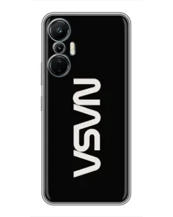 Чехол для Infinix Hot 20 (4G) с картинкой «NASA — вертикальный логотип»