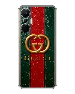 Чохол для Infinix Hot 20 (4G) з картинкою «Gucci — фірмова смуга та золото» Чохол для Infinix Hot 20 (4G) з картинкою «Gucci — фірмова смуга та золото»