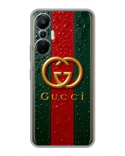 Чохол для Infinix Hot 20 (4G) з картинкою «Gucci — фірмова смуга та золото» Чохол для Infinix Hot 20 (4G) з картинкою «Gucci — фірмова смуга та золото»