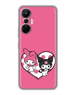 Чехол для Infinix Hot 20 (4G) с картинкой «Kuromi и My Melody»