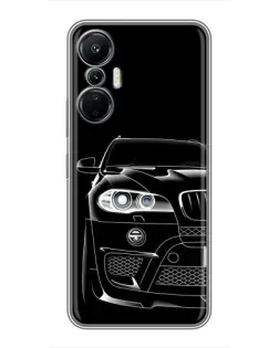 Чехол для Infinix Hot 20 (4G) с картинкой «Темный силуэт BMW»