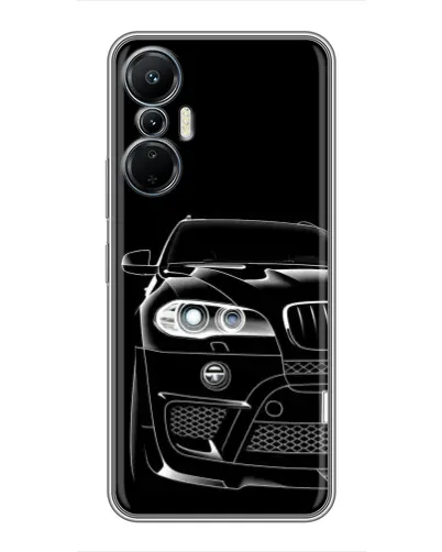 Чехол для Infinix Hot 20 (4G) с картинкой «Темный силуэт BMW»