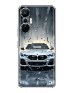 Чехол для Infinix Hot 20 (4G) с картинкой «BMW в свете фар»