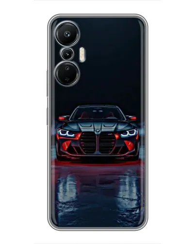 Чехол для Infinix Hot 20 (4G) с картинкой «BMW на мокрой дороге»