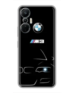 Чехол для Infinix Hot 20 (4G) с картинкой «Минималистичный принт BMW M3»