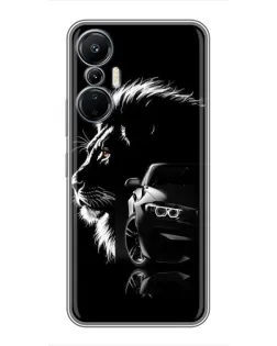 Чехол для Infinix Hot 20 (4G) с картинкой «BMW и лев»