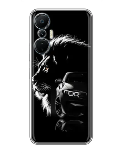 Чехол для Infinix Hot 20 (4G) с картинкой «BMW и лев»