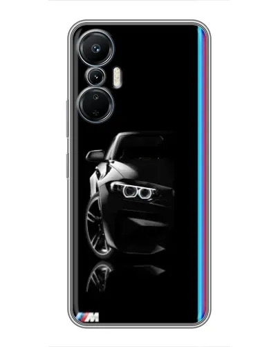 Чехол для Infinix Hot 20 (4G) с картинкой «Силуэт BMW в темноте»