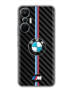 Чехол для Infinix Hot 20 (4G) с картинкой «Эмблема BMW и карбон»