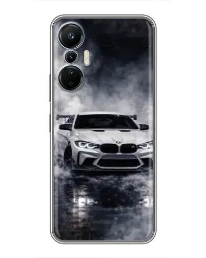 Чехол для Infinix Hot 20 (4G) с картинкой «BMW сквозь туман»