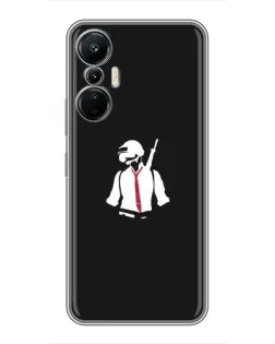 Чехол для Infinix Hot 20 (4G) с картинкой «PUBG — силуэт воина»