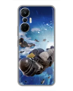 Чехол для Infinix Hot 20 (4G) с картинкой «Десант PUBG — прыжок»
