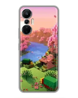 Чохол для Infinix Hot 20 (4G) з картинкою «Рожеве дерево Minecraft»