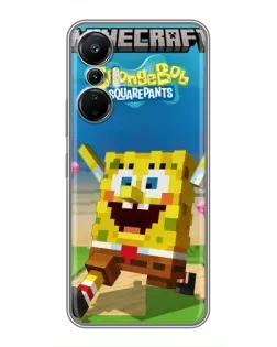 Чохол для Infinix Hot 20 (4G) з картинкою «Губка Боб Minecraft»