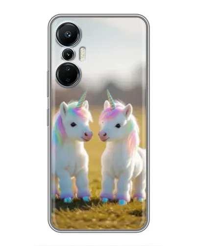 Чехол для Infinix Hot 20 (4G) с картинкой «Пара единорогов» Чехол для Infinix Hot 20 (4G) с картинкой «Пара единорогов»