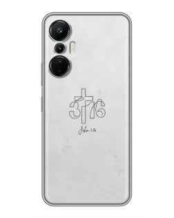 Чохол для Infinix Hot 20 (4G) з картинкою «Івана 3:16 Хрест»