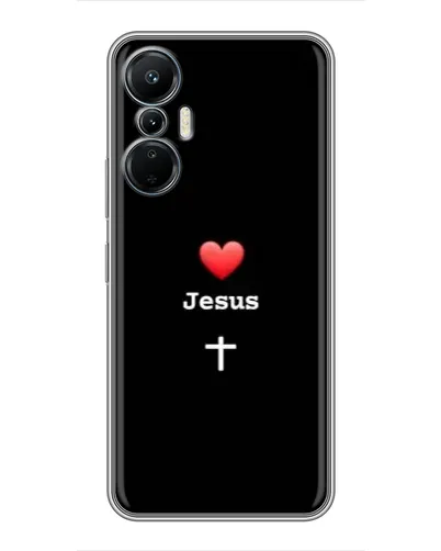 Чехол для Infinix Hot 20 (4G) с картинкой «Сердце - Jesus»