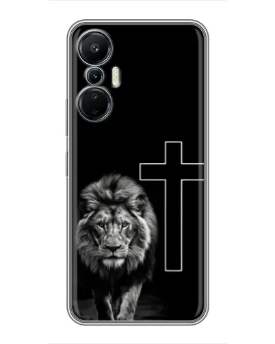 Чехол для Infinix Hot 20 (4G) с картинкой «Лев и Крест»