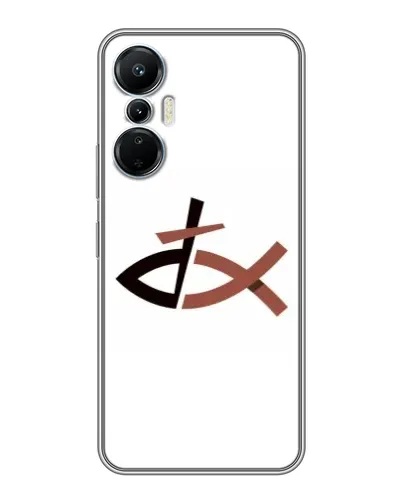 Чехол для Infinix Hot 20 (4G) с картинкой «Рыба и крест»