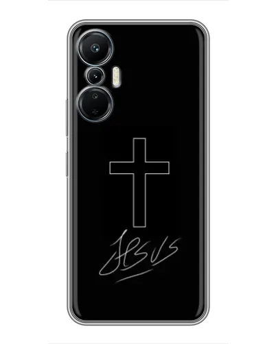 Чехол для Infinix Hot 20 (4G) с картинкой «Графический крест Jesus» Чехол для Infinix Hot 20 (4G) с картинкой «Графический крест Jesus»