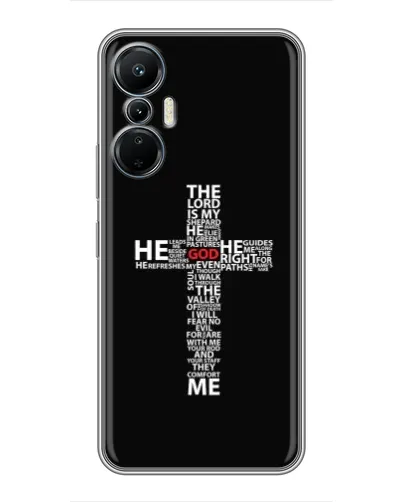 Чехол для Infinix Hot 20 (4G) с картинкой «Текстовый крест» Чехол для Infinix Hot 20 (4G) с картинкой «Текстовый крест»