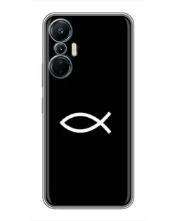 Чехол для Infinix Hot 20 (4G) с картинкой «Символ рыбы Jesus»