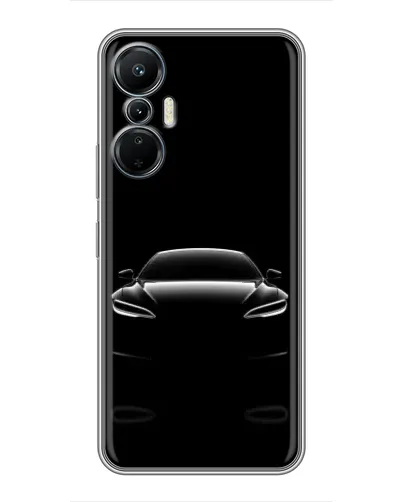 Чехол для Infinix Hot 20 (4G) с картинкой «Силуэт Tesla Night»