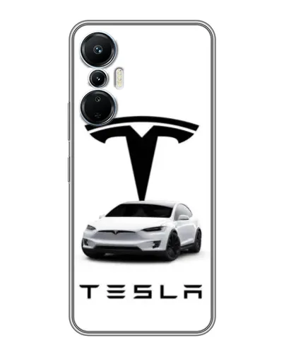Чехол для Infinix Hot 20 (4G) с картинкой «Tesla White Style»