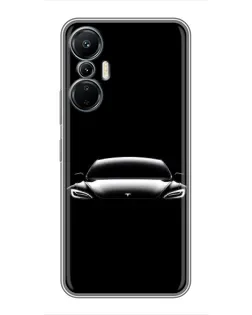 Чехол для Infinix Hot 20 (4G) с картинкой «Фары Tesla Night»