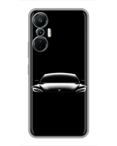 Чехол для Infinix Hot 20 (4G) с картинкой «Фары Tesla Night»