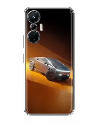 Чехол для Infinix Hot 20 (4G) с картинкой «Cybertruck в пустыне»