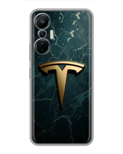 Чехол для Infinix Hot 20 (4G) с картинкой «Мраморная Tesla Gold»