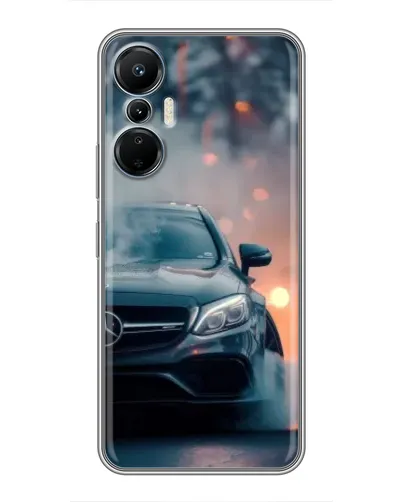 Чехол для Infinix Hot 20 (4G) с картинкой «Mercedes — ночной город»