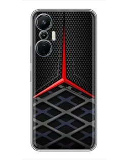 Чехол для Infinix Hot 20 (4G) с картинкой «Mercedes Carbon Grid»
